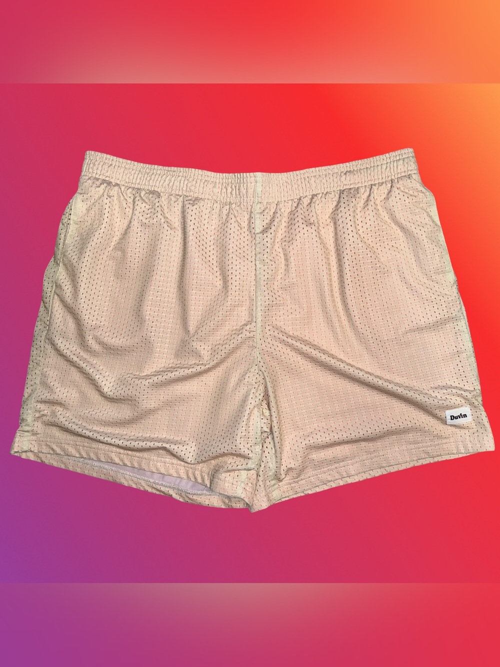 Duvin Cream Mesh Swim Trunks - Men